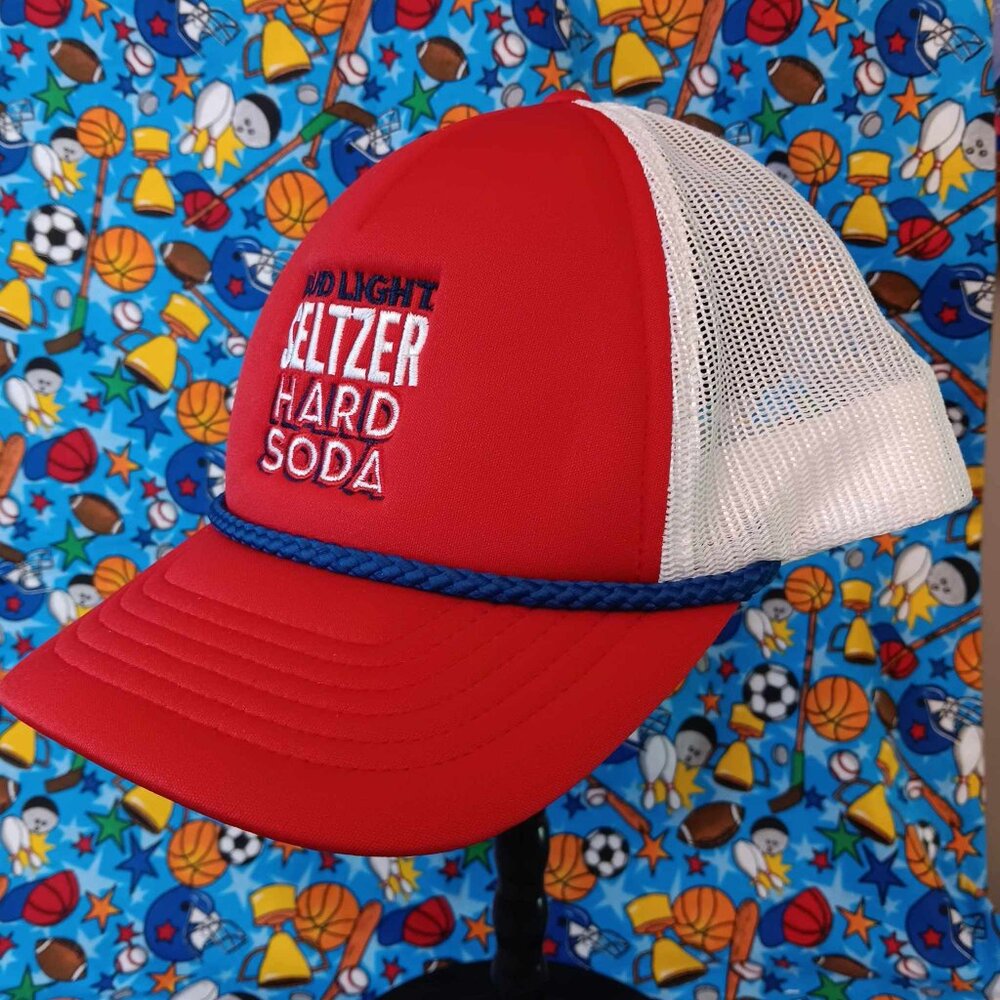 Bud Light Hard Soda Adjustable Trucker's Cap - Richardson Super Clean Budweiser